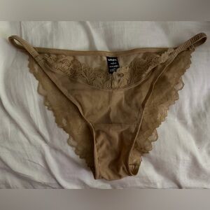 Bootaybag Intimates Tan Lace sheer Panty GUC